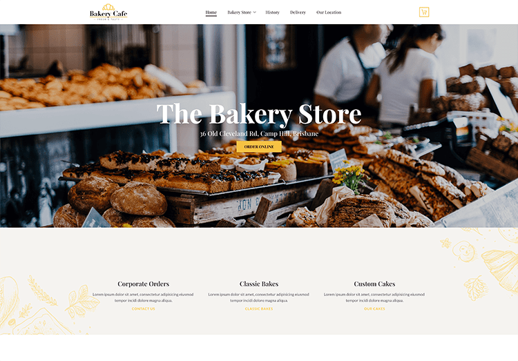 Site Builder - Bakery store