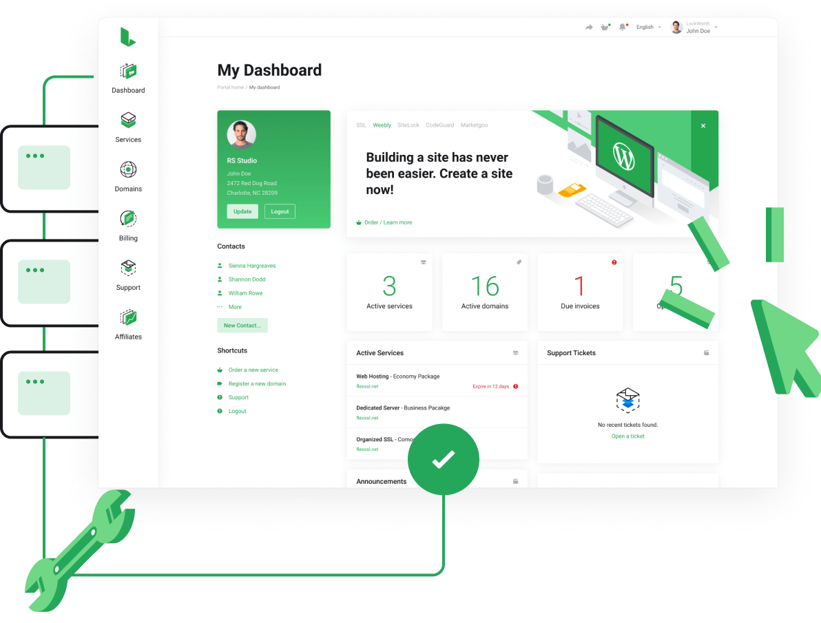 Arabic Title - Super easy control panel to manage all your services