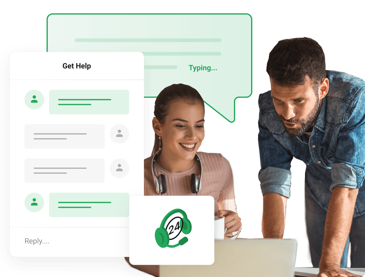 Arabic Title - Our technical team is here to help you 24/7!