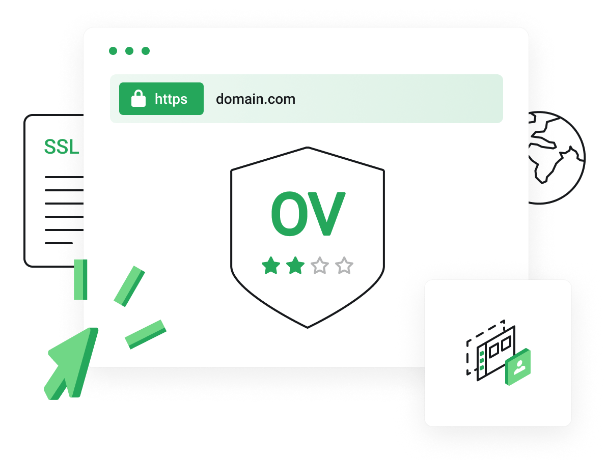 SSL Certificates - Ideal for more sensitive webpages such as login pages