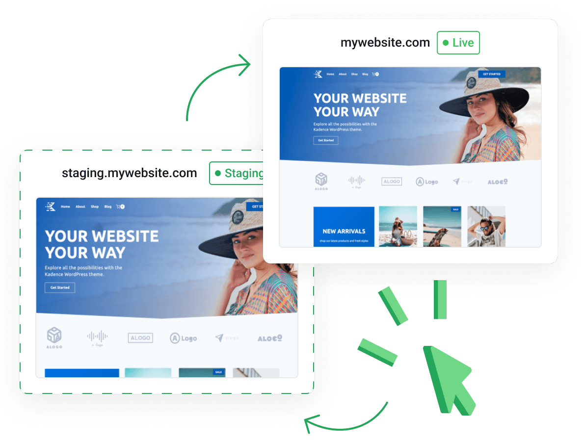 WordPress Hosting - One-click WordPress staging environment