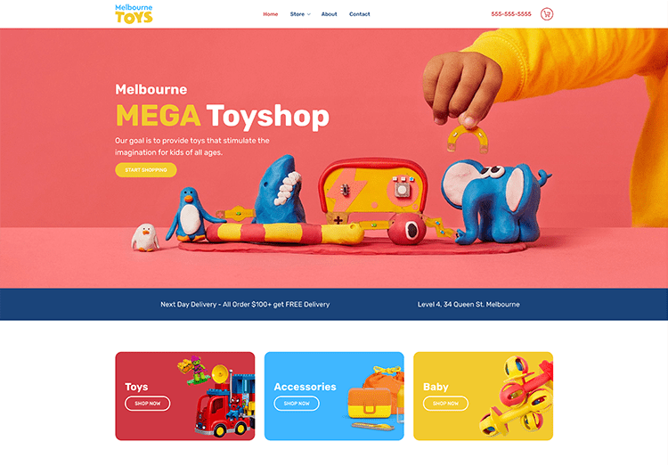 Site Builder - Toy Store